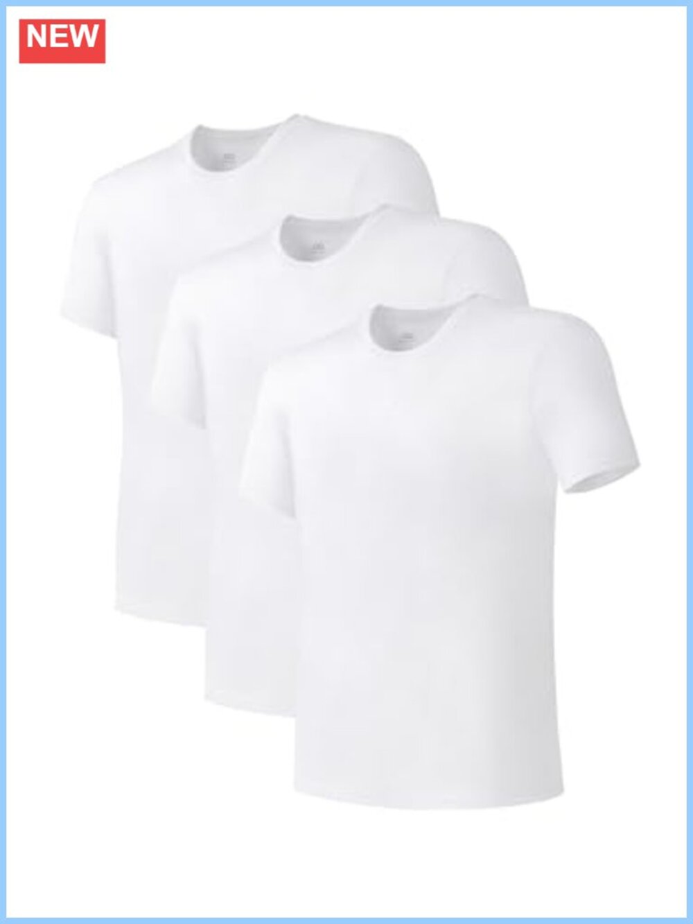 Men's Bamboo Rayon Crew Neck Undershirts 3 Pack Moisture Wicking